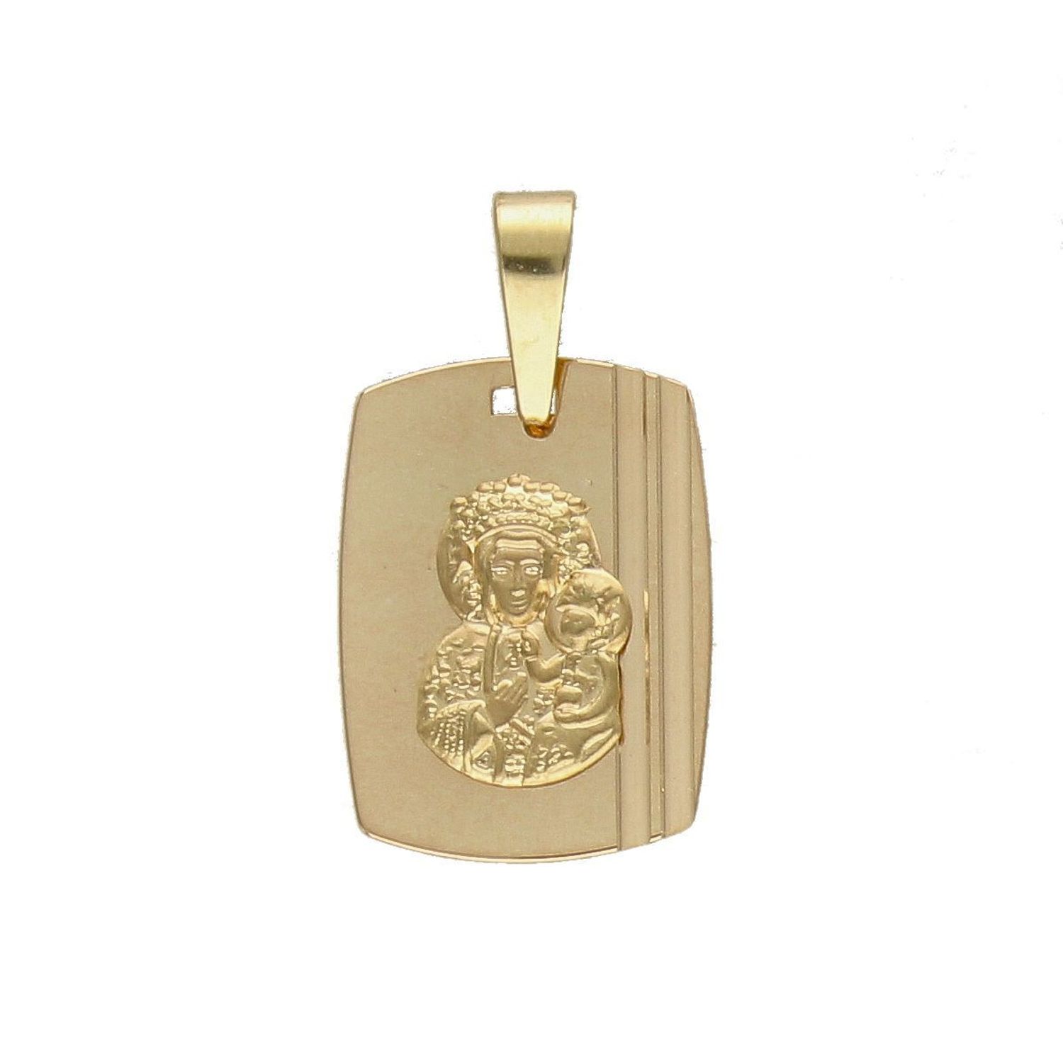 Złoty medalik z wizerunkiem Matki Boskiej Częstochowskiej. ZA 6062C.jpg